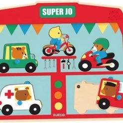 Djeco - DJ01709 - Geluidenpuzzel - Voertuigen - Super Jo
