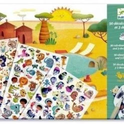 DJECO Stickerset ,Savannah, Woestijn En Noordpool -duurzamer-speelgoed Verkoop 550x414 9