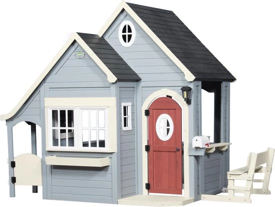 Backyard Discovery Spring Cottage - Houten Speelhuisje Met Speelkeukentje, Deurbel, Brievenbus, Krijtbord, Bloembak En Kunststof Groentes - Speelhuis Voor De Tuin / Buiten 3 Backyard Discovery Spring Cottage - Houten Speelhuisje Met Speelkeukentje, Deurbel, Brievenbus, Krijtbord, Bloembak En Kunststof Groentes - Speelhuis Voor De Tuin / Buiten