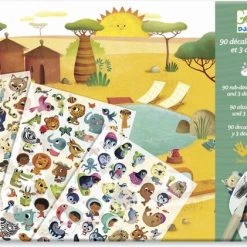 DJECO Stickerset ,Savannah, Woestijn En Noordpool -duurzamer-speelgoed Verkoop 550x421 5