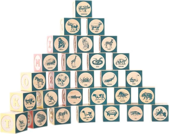 Mr. Dendro ? Houten Blokken ABC Met Opbergzak - Engels - Houten Speelgoed 2 Jaar 6 Mr. Dendro ? Houten Blokken ABC Met Opbergzak - Engels - Houten Speelgoed 2 Jaar - Afbeelding 4