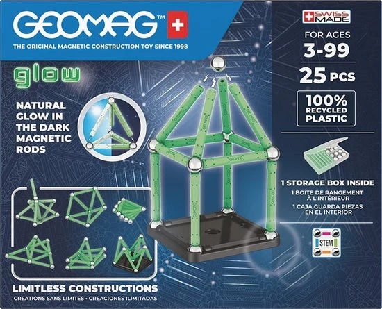 Geomag Glow Set Recycled - 25-delig 5 Geomag Glow Set Recycled - 25-delig - Afbeelding 3
