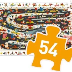 Djeco - Puzzel - Autorally - 54 Stukjes -duurzamer-speelgoed Verkoop 550x454 1