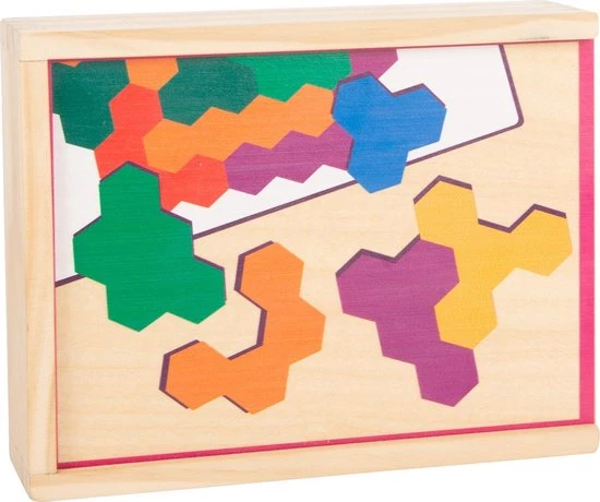 Small Foot Company Small Foot - Hexagon Wooden Puzzle Learning Game 6 Small Foot Company Small Foot - Hexagon Wooden Puzzle Learning Game - Afbeelding 4