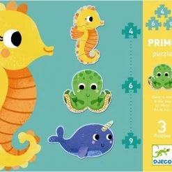 Djeco - Djeco Primo Puzzel In De Zee 4, 6, 9 St