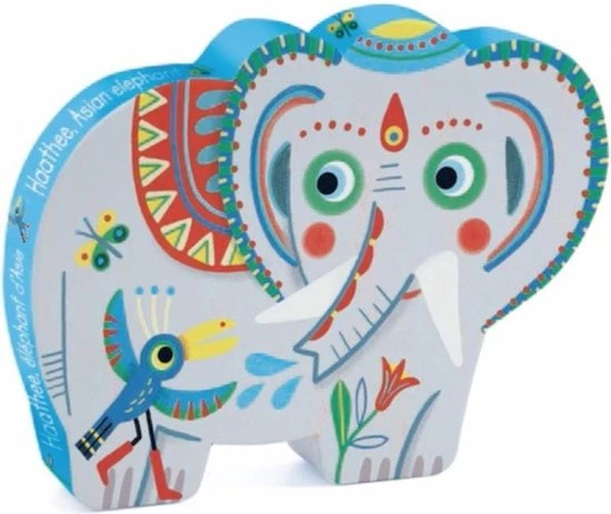 Djeco - Puzzel 24 Stukken - Asia Olifant - 3+ 5 Djeco - Puzzel 24 Stukken - Asia Olifant - 3+ - Afbeelding 3