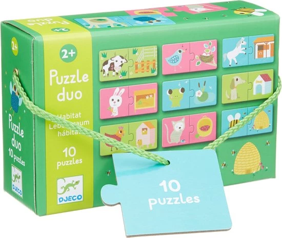 Djeco Puzzel Duo - Ons Huis - 10 X 2 Stukjes 4 Djeco Puzzel Duo - Ons Huis - 10 X 2 Stukjes - Afbeelding 2