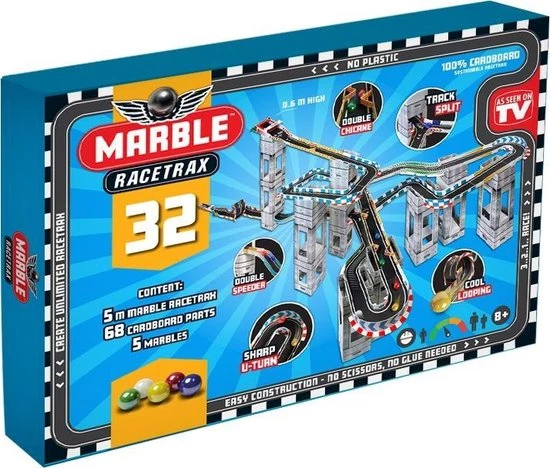 Marble Racetrax Circuit Set Knikkerbaan - Racebaan - 32 Sheets 5 Meter 9 Marble Racetrax Circuit Set Knikkerbaan - Racebaan - 32 Sheets 5 Meter - Afbeelding 7
