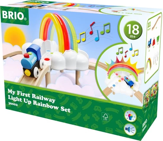 BRIO My First Railway Light Up Rainbow Set - 36002 - Treinbaan 5 BRIO My First Railway Light Up Rainbow Set - 36002 - Treinbaan - Afbeelding 3