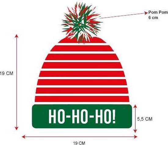 JAP Christmas JAP Kerstmuts - Wintermuts - Ho Ho Ho 8 JAP Christmas JAP Kerstmuts - Wintermuts - Ho Ho Ho - Afbeelding 6