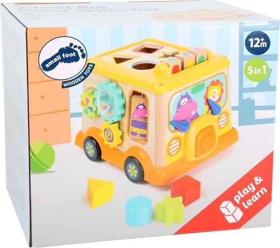 Small Foot Company Small Foot - School Bus Motor Skills Toy 6 Small Foot Company Small Foot - School Bus Motor Skills Toy - Afbeelding 4