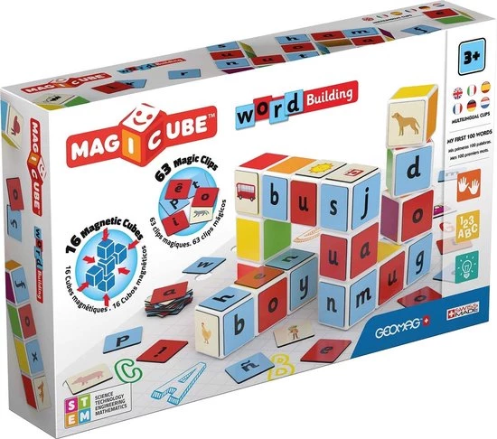 Geomag Magicube Woorden Leren Junior 79-delig 3 Geomag Magicube Woorden Leren Junior 79-delig