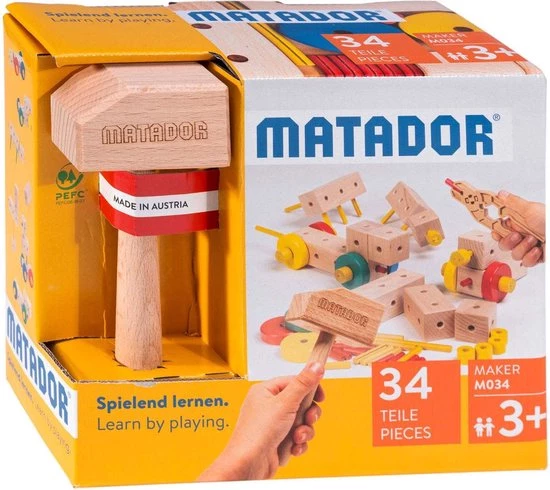 Matador Maker 3+ 34-delig Ki0 Houten Constructiespeelgoed 13 Matador Maker 3+ 34-delig Ki0 Houten Constructiespeelgoed - Afbeelding 11