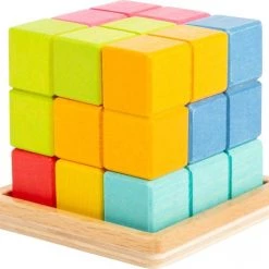 Small Foot Company Small Foot - 3D Geometric Shapes Puzzle Cube