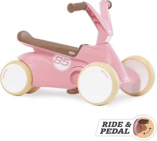 BERG GO? Retro Loopauto - Roze - Voor Kinderen Van 10 Tot 30 Maanden 5 BERG GO? Retro Loopauto - Roze - Voor Kinderen Van 10 Tot 30 Maanden - Afbeelding 3