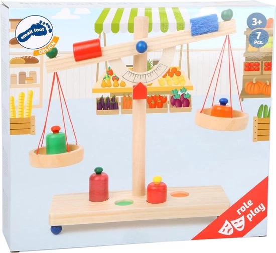 Small Foot Company Weegschaal Met Gewichtjes - Houten Speelgoed Vanaf 3 Jaar 8 Small Foot Company Weegschaal Met Gewichtjes - Houten Speelgoed Vanaf 3 Jaar - Afbeelding 6