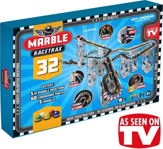 Marble Racetrax Circuit Set Knikkerbaan - Racebaan - 32 Sheets 5 Meter 3 Marble Racetrax Circuit Set Knikkerbaan - Racebaan - 32 Sheets 5 Meter