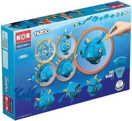 Geomag Kor Tazoo Beto Blauw 68-delig 4 Geomag Kor Tazoo Beto Blauw 68-delig - Afbeelding 2