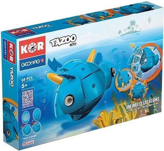 Geomag Kor Tazoo Beto Blauw 68-delig 3 Geomag Kor Tazoo Beto Blauw 68-delig