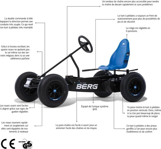 BERG XL Frame B.Pure Blue BFR Skelter - Blauw - Vanaf 5 Jaar 15 BERG XL Frame B.Pure Blue BFR Skelter - Blauw - Vanaf 5 Jaar - Afbeelding 13