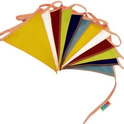 L.A.P. Atelier Vlaggenlijn Multicolor | 4 Meter | Stoffen Vlaggetjes | Duurzaam & Handgemaakt