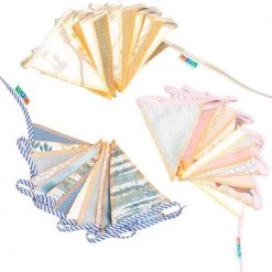 L.A.P. Atelier Mini-vlaggenlijn Naturel | 2,5 Meter | Stoffen Vlaggetjes | Duurzaam & Handgemaakt | Naturel Wit -duurzamer-speelgoed Verkoop 550x525 2