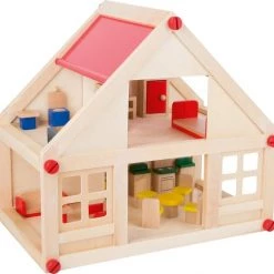 Small Foot Company Poppenhuis Met 22 Meubels - Houten Speelgoed Vanaf 3 Jaar