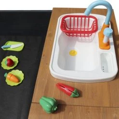 AXI Kelly Zandbak Met Speelkeuken Antraciet/bruin - Wastafel Incl. 17-delige Accessoire-set - Inclusief Afdekzeil En Gronddoek -duurzamer-speelgoed Verkoop 550x529 5