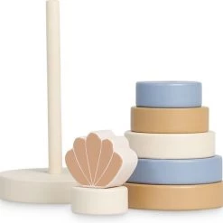 Jollein Houten Stapeltoren - Shell - Blue -duurzamer-speelgoed Verkoop 550x536 8