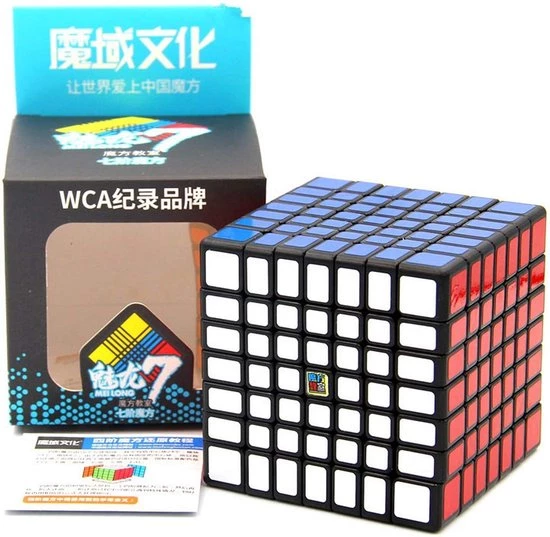 7x7 Speedcube - Puzzel Kubus - Zwart Magic Cube - Moyu Meilong 6 7x7 Speedcube - Puzzel Kubus - Zwart Magic Cube - Moyu Meilong - Afbeelding 4