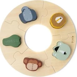 Trixie Houten Ronde Puzzel | Animals | Round Puzzle | Speelgoed