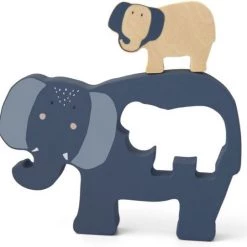 Trixie Houten - Houten Baby Puzzel - Mrs. Elephant
