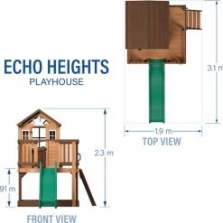 Backyard Discovery Echo Heights Speelhuis - Glijbaan - Speelkeuken - Zandbak -duurzamer-speelgoed Verkoop 550x544 5