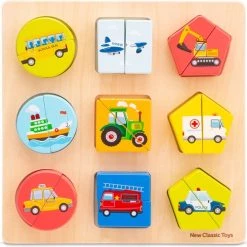 New Classic Toys Houten Geometrische Vormenpuzzel - Voertuigen -duurzamer-speelgoed Verkoop 550x545 6