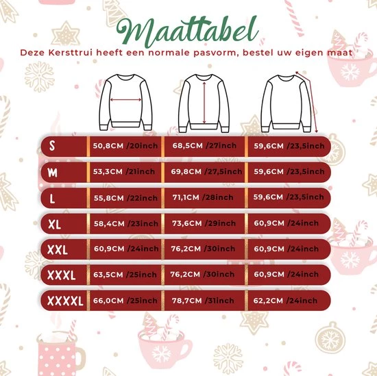 Jule Sweaters Foute Kersttrui Dames & Heren - Christmas Sweater "Beste Vrienden" - 100% Biologisch Katoen - Kerst Trui Mannen & Vrouwen Maat L 9 Jule Sweaters Foute Kersttrui Dames & Heren - Christmas Sweater "Beste Vrienden" - 100% Biologisch Katoen - Kerst Trui Mannen & Vrouwen Maat L - Afbeelding 7