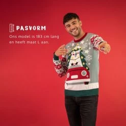 JAP Christmas JAP Foute Kersttrui - Driving Home For Christmas - Kerstcadeau Volwassenen - Dames En Heren - Kerst - S - Blauw -duurzamer-speelgoed Verkoop 550x550 1011