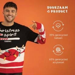 JAP Christmas JAP Foute Kersttrui - Christmas Spirit - Kerstcadeau Volwassenen - Dames En Heren - Kerst - 2XL - Zwart -duurzamer-speelgoed Verkoop 550x550 136