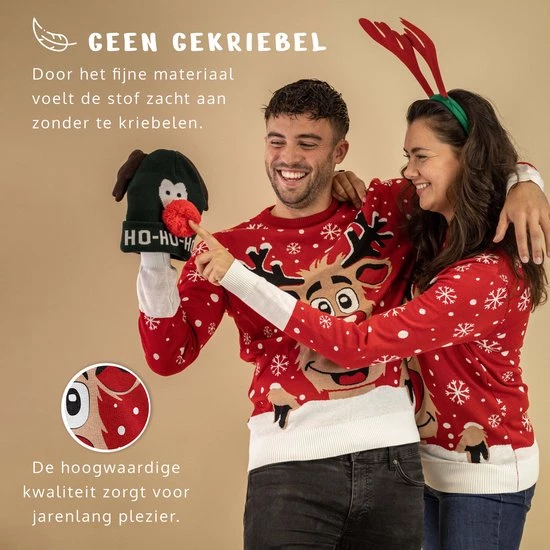 JAP Christmas JAP Foute Kersttrui - Rudolf Het Rendier - Kerstcadeau - Voor Kinderen - Kerst - 7/8 Jaar - Rood 8 JAP Christmas JAP Foute Kersttrui - Rudolf Het Rendier - Kerstcadeau - Voor Kinderen - Kerst - 7/8 Jaar - Rood - Afbeelding 6