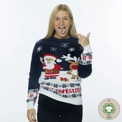 Jule Sweaters Foute Kersttrui Dames & Heren - Christmas Sweater "Cadeau Van Rudolf & De Kerstman" - 100% Biologisch Katoen - Kerst Trui Mannen & Vrouwen Maat XL -duurzamer-speelgoed Verkoop 550x550 185