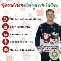 Jule Sweaters Foute Kersttrui Dames & Heren - Christmas Sweater "Cadeau Van Rudolf & De Kerstman" - 100% Biologisch Katoen - Kerst Trui Mannen & Vrouwen Maat XL -duurzamer-speelgoed Verkoop 550x550 186