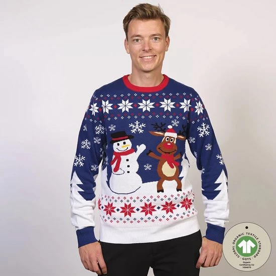 Jule Sweaters Foute Kersttrui Dames & Heren - Christmas Sweater "Beste Vrienden" - 100% Biologisch Katoen - Kerst Trui Mannen & Vrouwen Maat S 7 Jule Sweaters Foute Kersttrui Dames & Heren - Christmas Sweater "Beste Vrienden" - 100% Biologisch Katoen - Kerst Trui Mannen & Vrouwen Maat S - Afbeelding 5