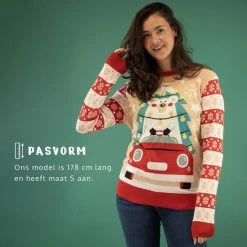 JAP Christmas JAP Foute Kersttrui - Driving Home For Christmas - Kerstcadeau Volwassenen - Dames En Heren - Kerst - M - Rood -duurzamer-speelgoed Verkoop 550x550 206