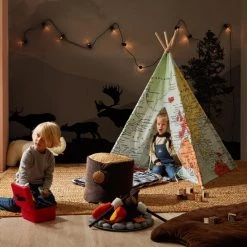 Sunny Wereldkaart Tipi Tent Multikleur Wigwam Speeltent / 100% Katoen / 120 X 120 X 160 / 2 Jaar Garantie -duurzamer-speelgoed Verkoop 550x550 213