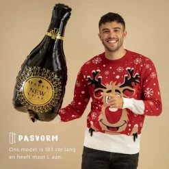 JAP Christmas JAP Foute Kersttrui - Rudolf Het Rendier - Kerstcadeau Volwassenen - Dames En Heren - Kerst - 2XL - Rood -duurzamer-speelgoed Verkoop 550x550 26