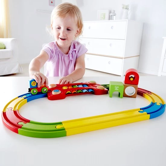 Hape Treinbaan Met Trein En Xylofoon 14-delig 4 Hape Treinbaan Met Trein En Xylofoon 14-delig - Afbeelding 2