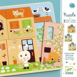 Djeco Lagenpuzzel Konijnenhuis Chez-Carot