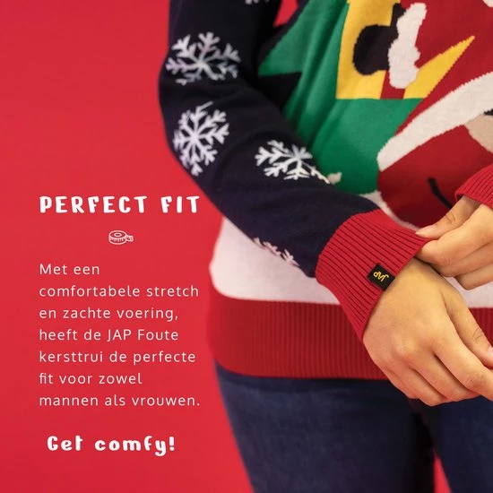 JAP Christmas JAP Foute Kersttrui - Santastring - Kerstcadeau Volwassenen - Dames En Heren - Kerst - XL - Blauw 6 JAP Christmas JAP Foute Kersttrui - Santastring - Kerstcadeau Volwassenen - Dames En Heren - Kerst - XL - Blauw - Afbeelding 4