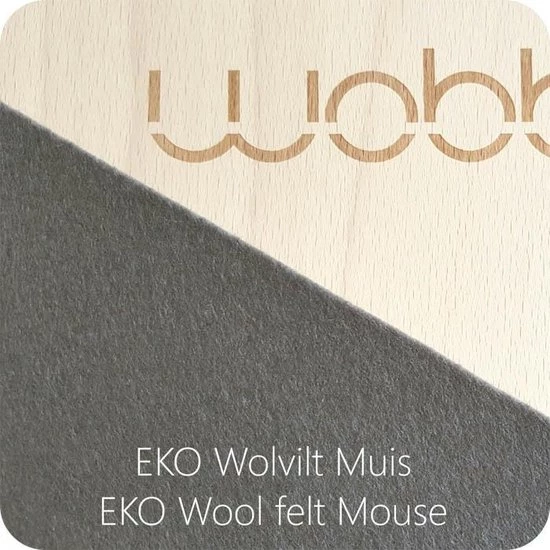 Wobbel - Original - Blank Gelakt Met Vilt - Grijs 4 Wobbel - Original - Blank Gelakt Met Vilt - Grijs - Afbeelding 2