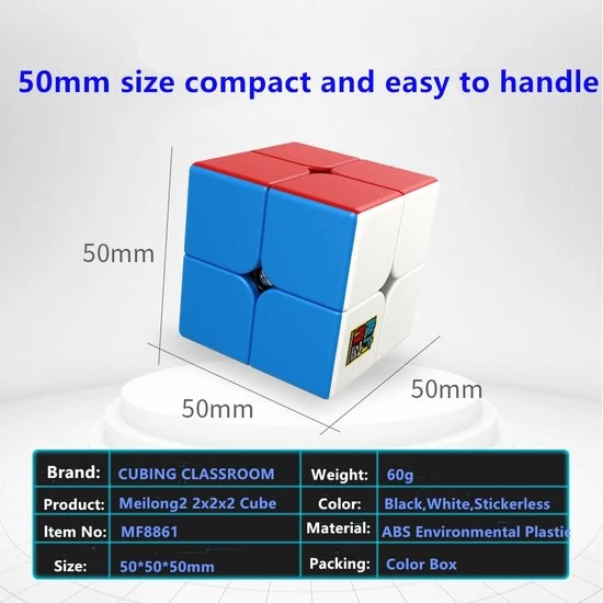 Moyu Meilong 2x2 En 3x3 Pakket - Speedcube 27 Moyu Meilong 2x2 En 3x3 Pakket - Speedcube - Afbeelding 25