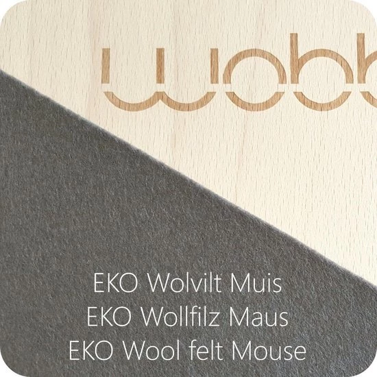 Wobbel - Original - Blank Gelakt Met Vilt - Grijs 9 Wobbel - Original - Blank Gelakt Met Vilt - Grijs - Afbeelding 7